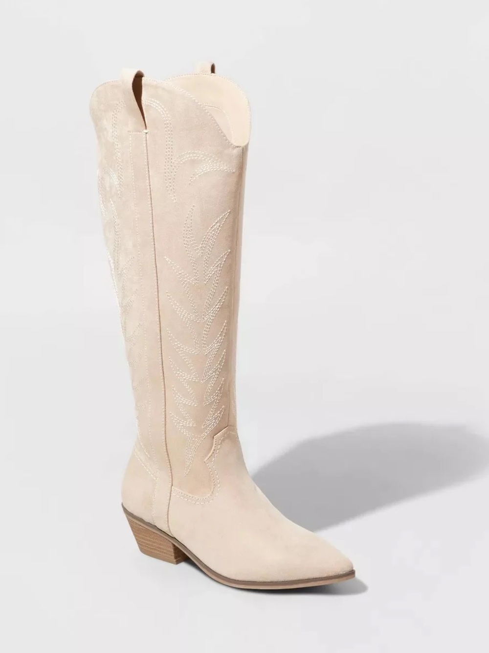 Universal Thread Sommer Stitch Western Beige sz 8 Tall Boots